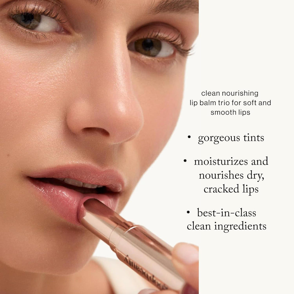 goop Beauty Tinted Lip Balm - Moisturizing, Soothing, Hydrating Lip Balm for Chapped, Cracked & Dry Lips, Nude-Pink Color, 0.16 oz