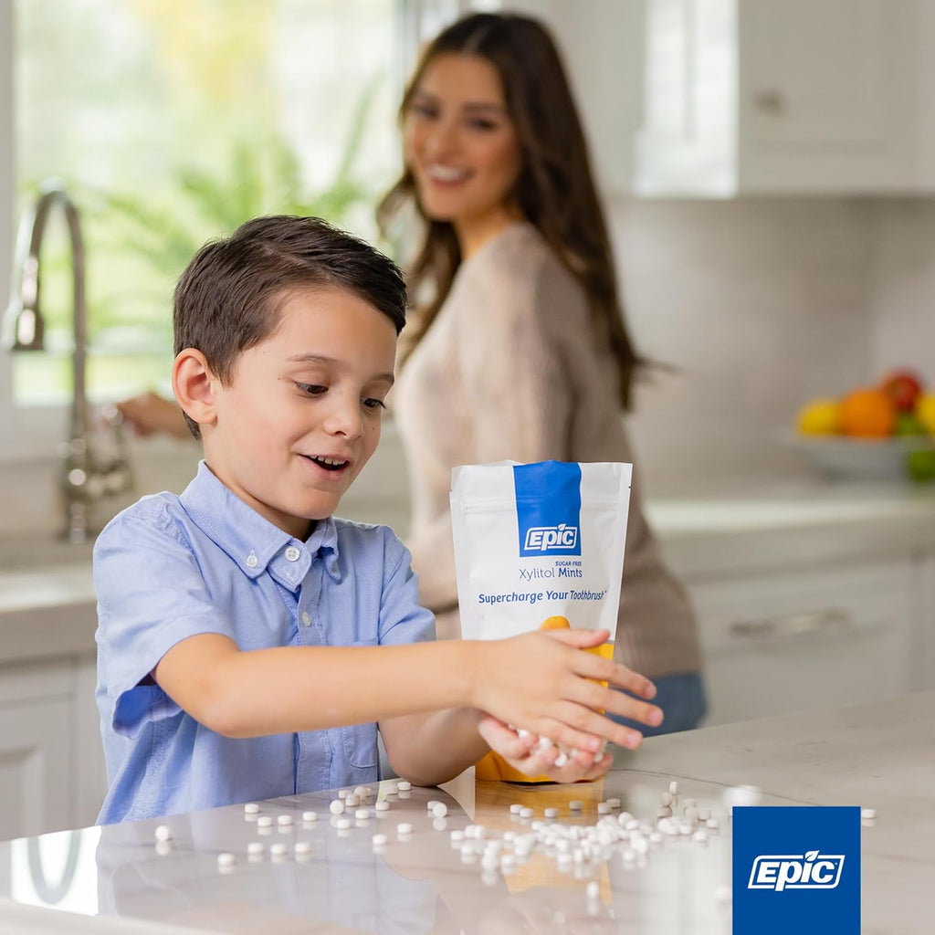 Epic 100% Xylitol Mints - Aspartame Free, Sugar Free - Fresh Fruit Flavored Mints, 180 Pieces (Pack of 2)