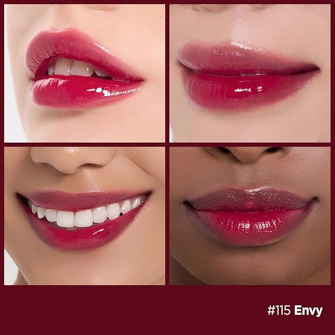 Laka Fruity Glam Tint, 4.5g/0.15oz, Glowing Lip Stain with Wide Color Spectrum, Hydrating & Lightweight Texture, Long-Lasting Bold Stain, Non-Sticky, Vegan, K-Beauty (#115 Envy)