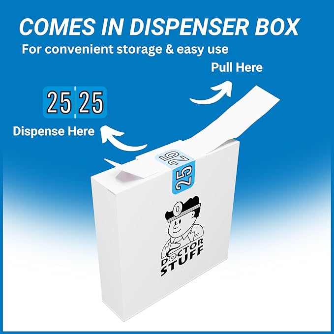 2025 Year Stickers, Doctor Stuff 2025 Chart Stickers, Blue/Black Color Coded, Barkley FYBAM Style, USA Made Year Labels for End Tab File Folders, 500/Roll, 1 Roll, 3/4" x 1-1/2"