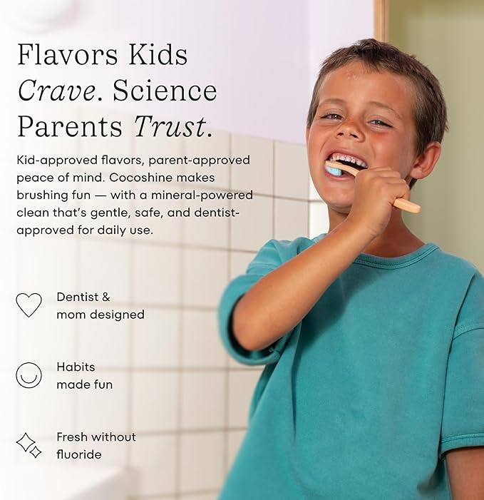 Cocofloss Cocoshine Whitening Toothpaste, Remineralize & Repair Sensitive Teeth, Fluoride-Free with n-HA, Kid-Friendly, Pina Colada, 4 oz