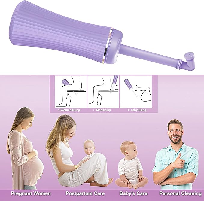 Postpartum Perineal Bottle, Leakproof Bidet Cleansing, 400ml, Portable Hygiene Bottle, Soft Squeeze Perineal Cleaner, Gentle Feminine Care Solution, for Mom Women Travel Toilet Hospital