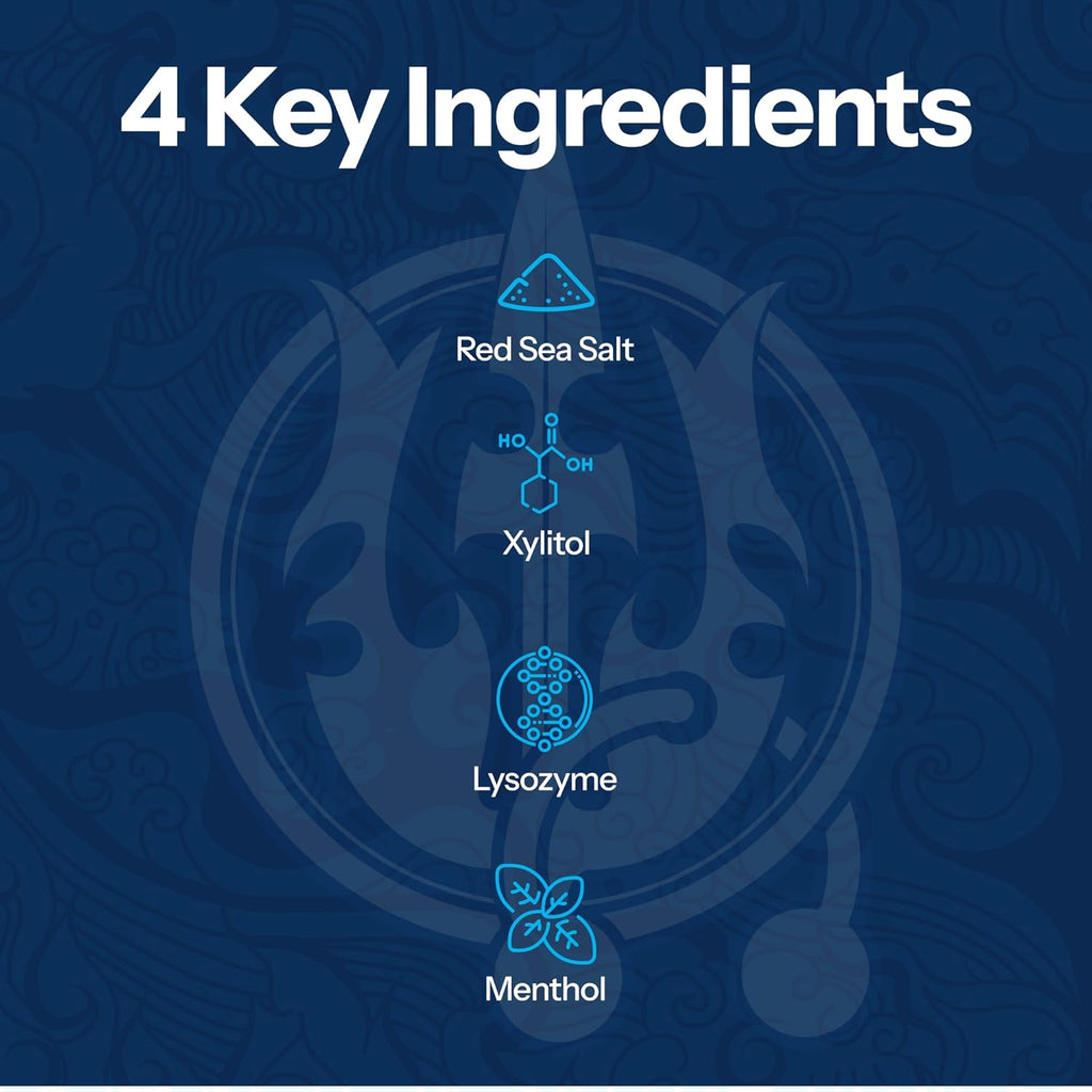 H2Ocean Healing Rinse Natural Sea Salt Oral Care - Mouth Rinse for Oral Care - Great for Piercings, Sore Throats & Gum Health - Alcohol- & Fluoride-Free Mouthwash - Lemon Ice, 8 oz (Pack of 2)