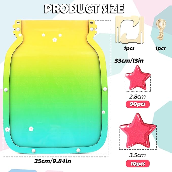 100pcs Reward Jar Classroom, Reward Jar for Kids, Star Jar Behavior Management Classroom Tools, Reward Jar for Good Behavior Home Classroom School Motivate(13 x 9.84") (Colorful)