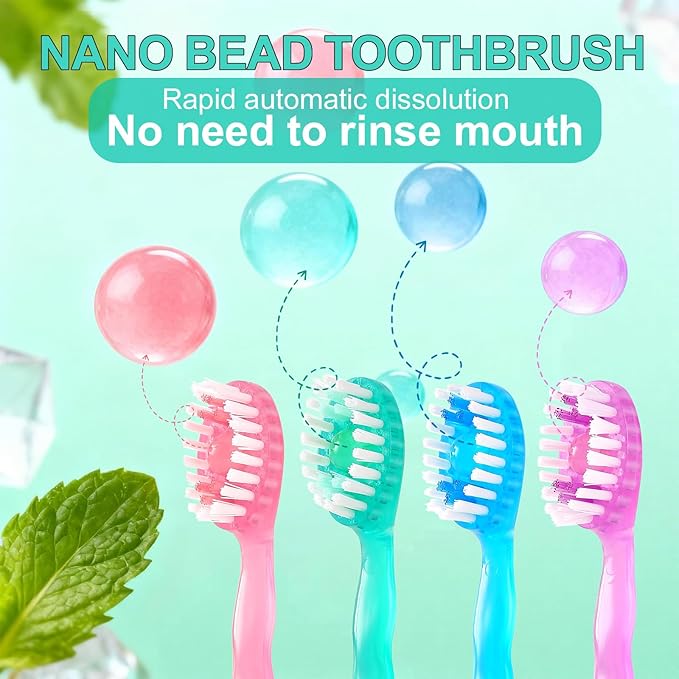 JASUNLEE 10Pack Mini Disposable Toothbrushes with Toothpaste Tongue Scraper Floss Pick 5-in-1 Portable Pre-Pasted Travel Toothbrush Individually Wrapped On The Go Toothbrush for Kids Adult