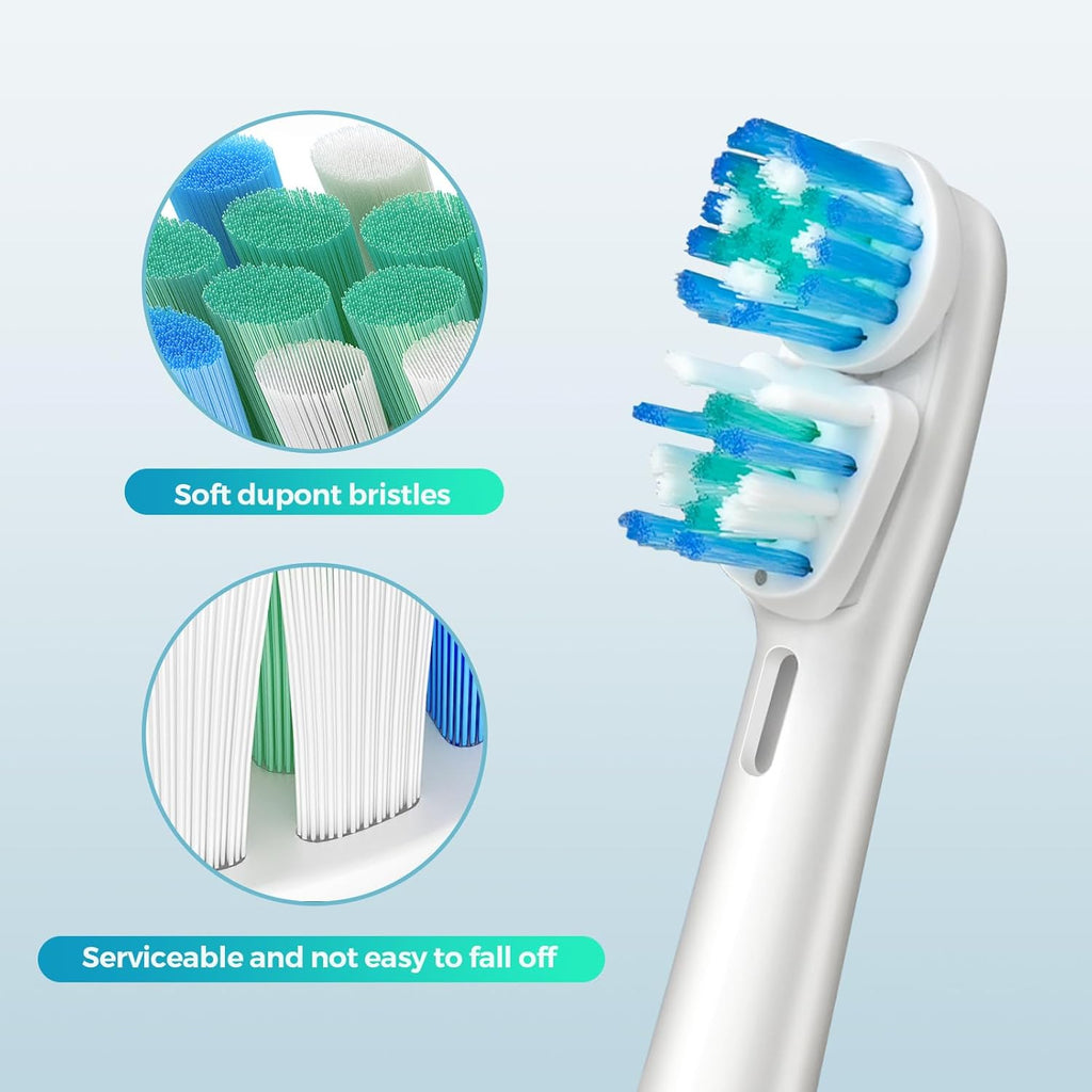 8 Pcs Double Heads Replacement Toothbrush Heads Compatible with Oral B Braun,Electric Toothbrush Heads Refill for Pro 500/1000/1500/3000/7000/8000/9600