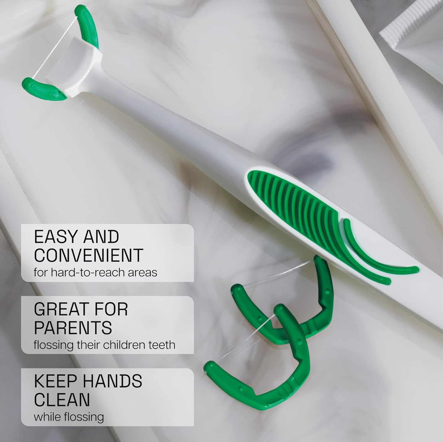 REACH Ultraclean Access Flosser Refill Heads, Mint, Plaque Remover for Teeth, Shred Resistant, for Hard to Reach Areas, Oral Care, PFAS Free, for Adults & Kids, 1 Pack, 28 Count