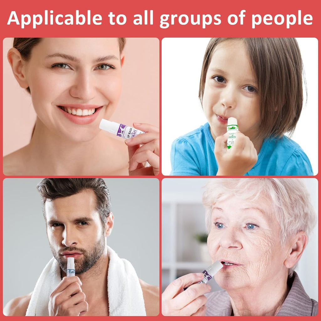 16 Pack Lip Balm, Natural Lip Balm Bulk with Vitamin E and Coconut Oil, Bulk Moisturizing Lip Balms for Dry Lips-16 Flavors