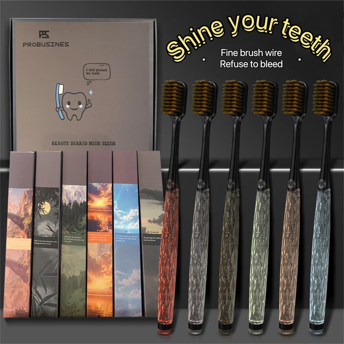 Ultra Clean Toothbrush, Bulk Toothbrush Set, Soft Bristle Toothbrush for Adults with Ergonomic Handle and Rounded Cleaning Bristle to Help Remove Surface Stains, Pack of 6