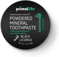 Primal Life Organics - Dirty Mouth Toothpowder, Activated Charcoal Tooth Cleaning Powder, Essential Oils Natural Kaolin Bentonite Clay, 200+ Brushings, Organic Vegan (Charcoal Black Licorice, 1 oz)