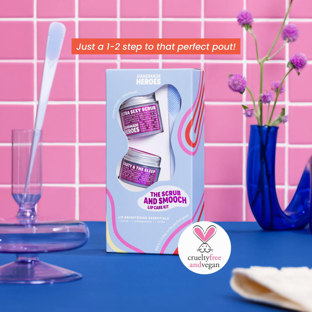 100% Natural Lip Scrub, Vegan Conditioning Coconut Lip Exfoliator - Gentle Exfoliant, Sugar Lip Polish and Lip Exfoliator Scrubber for Chapped and Dry Lips (Bakuchiol 3pc Set) Stocking Stuffers