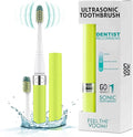 Voom Sonic Go 1 Series Travel Electric Toothbrush | Travel Toothbrushes - Battery Operated Toothbrush for Adults & Kids, Dentist Recommended Toothbrush, Portable w/ 2 Minute Timer (Yellow)