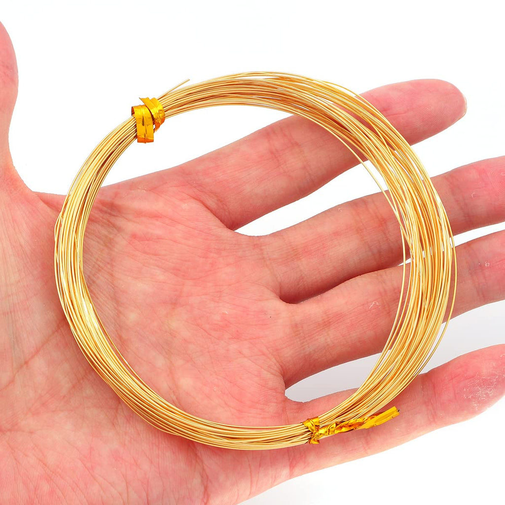 18K Gold Plated Wire 0.4mm 10 Meters Bead Cord for Bracelet Necklace Charm Beading Jewelry Making Findings