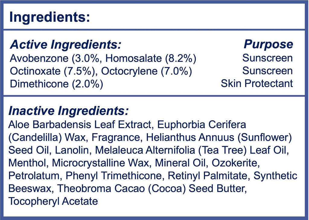 Dermatone Original Medicated Lip Balm Stocking Stuffer | Soothing & Moisturizing | Cocoa Butter, Aloe, Vitamin E | Heal & Repair Chapped Lips | SPF30 | 3-Pack, 0.15oz sticks