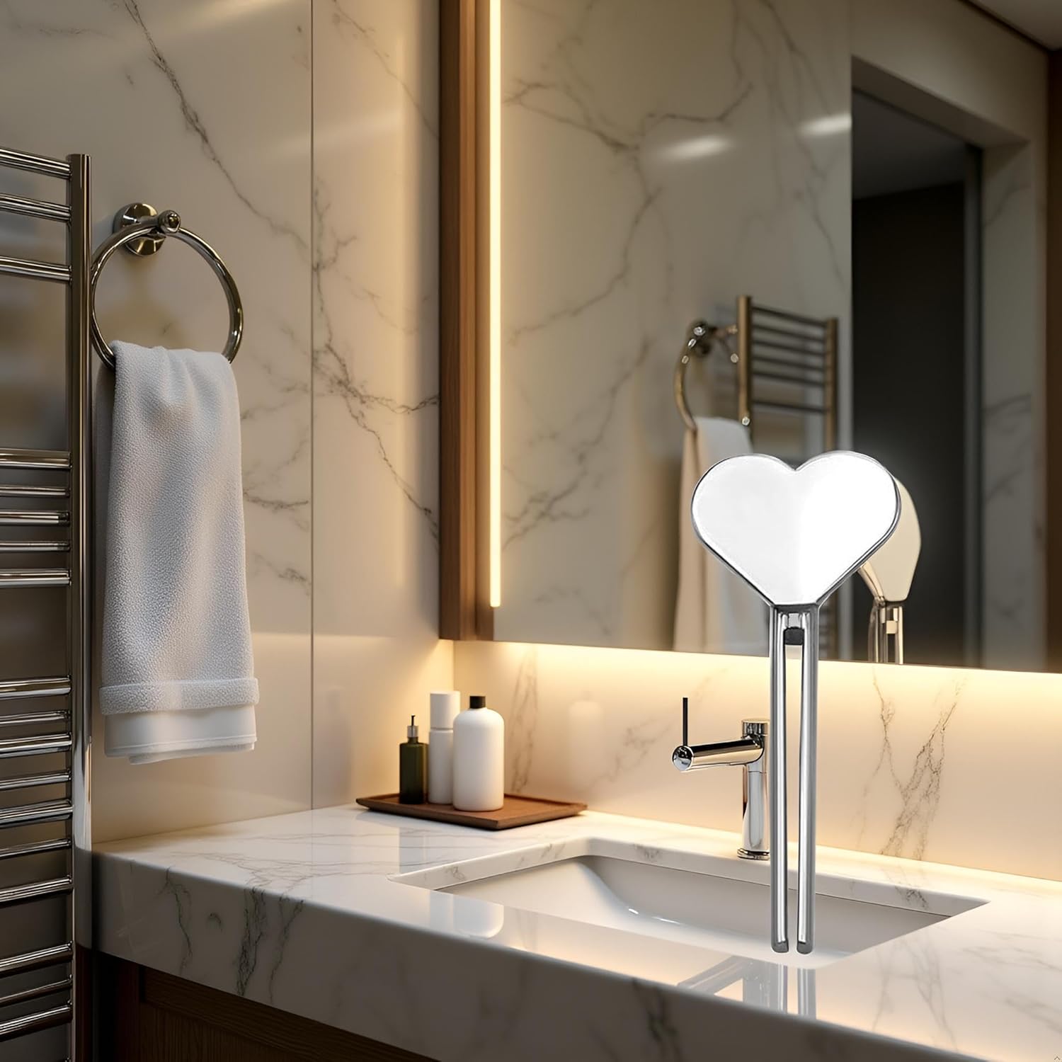 Cordate Metal Manual Toothpaste Squeezer Stainless Steel Dispenser Tube Squeezer Hand Cream Tube Key Roller Set Bathroom Accessorie Daily Living Tube Squeezing Aids