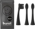 BURST Genuine Replacement Heads for Original Sonic Electric Toothbrush (Black/3 Pack) | Ultra Soft Bristles for a Deep Clean | Stain & Plaque Removal