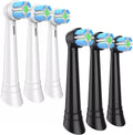 IO Replacement Brush Heads Compatible with Oral B iO Series 2-10 Electric Toothbrushes (3Black+3White, 6 PCS)