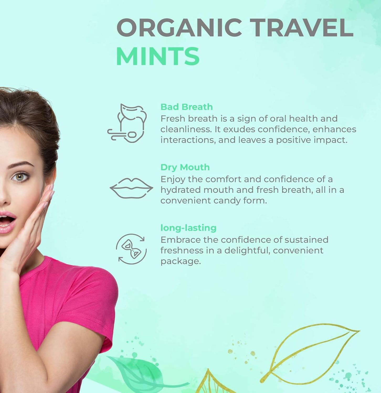 Dale Audrey Ayurvedic Glacier Chips Fresh Breath Candy | Made With Natural Mint Oils | Helps Eliminate Bad Breath and Dry Mouth | Organic Travel Mints, Vegan