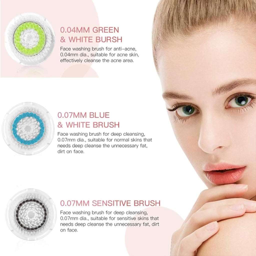 Brush Head Replacements Compatible with Clarisonic Mia 1, Mia 2, Mia Fit, Alpha Fit, Smart Profile Uplift and Alpha Fit Face Cleaning Brush Heads (Blue-2Pack)