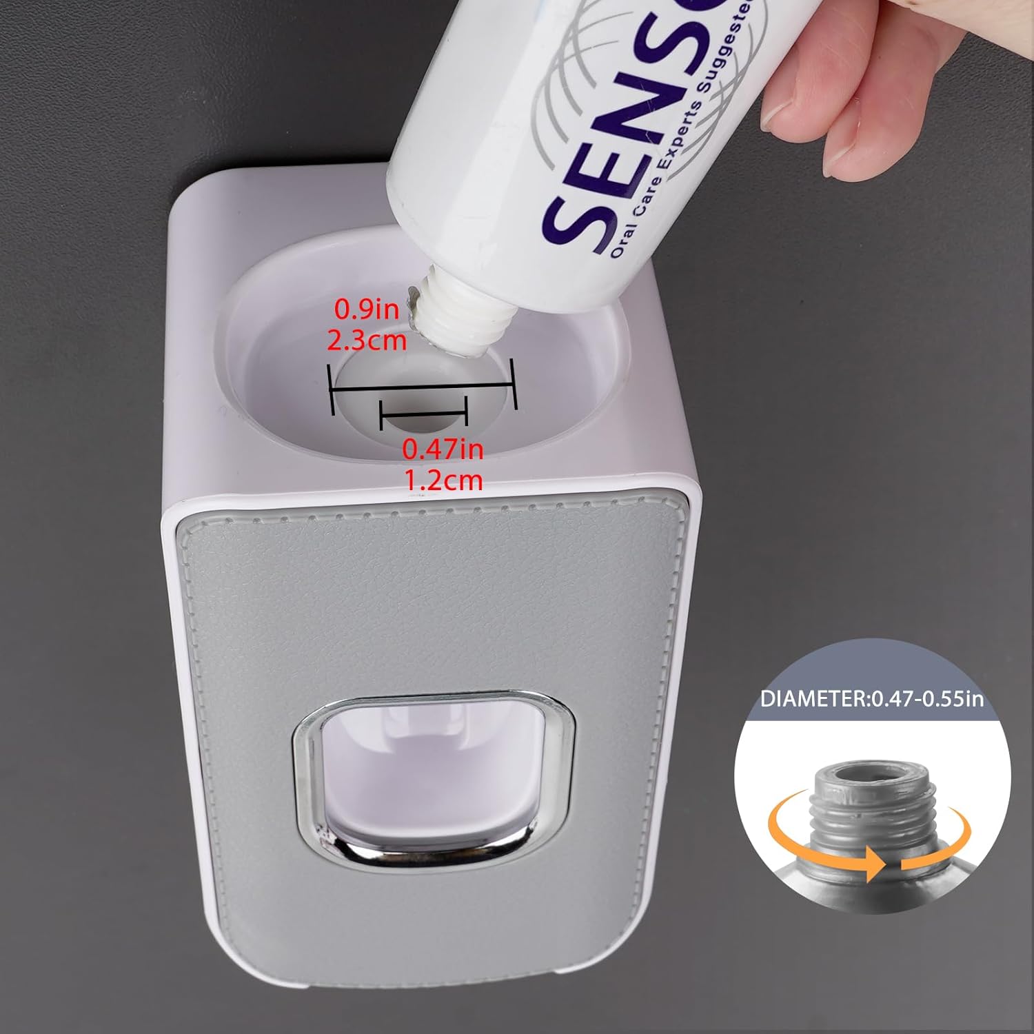 2 Slot Toothbrush Holder and Toothpaste Dispenser Wall Mounted, Automatic Toothpaste Squeezer, 2 in 1 Tooth Brush Toothpaste Organizer for Shower (Grey 2Pack)