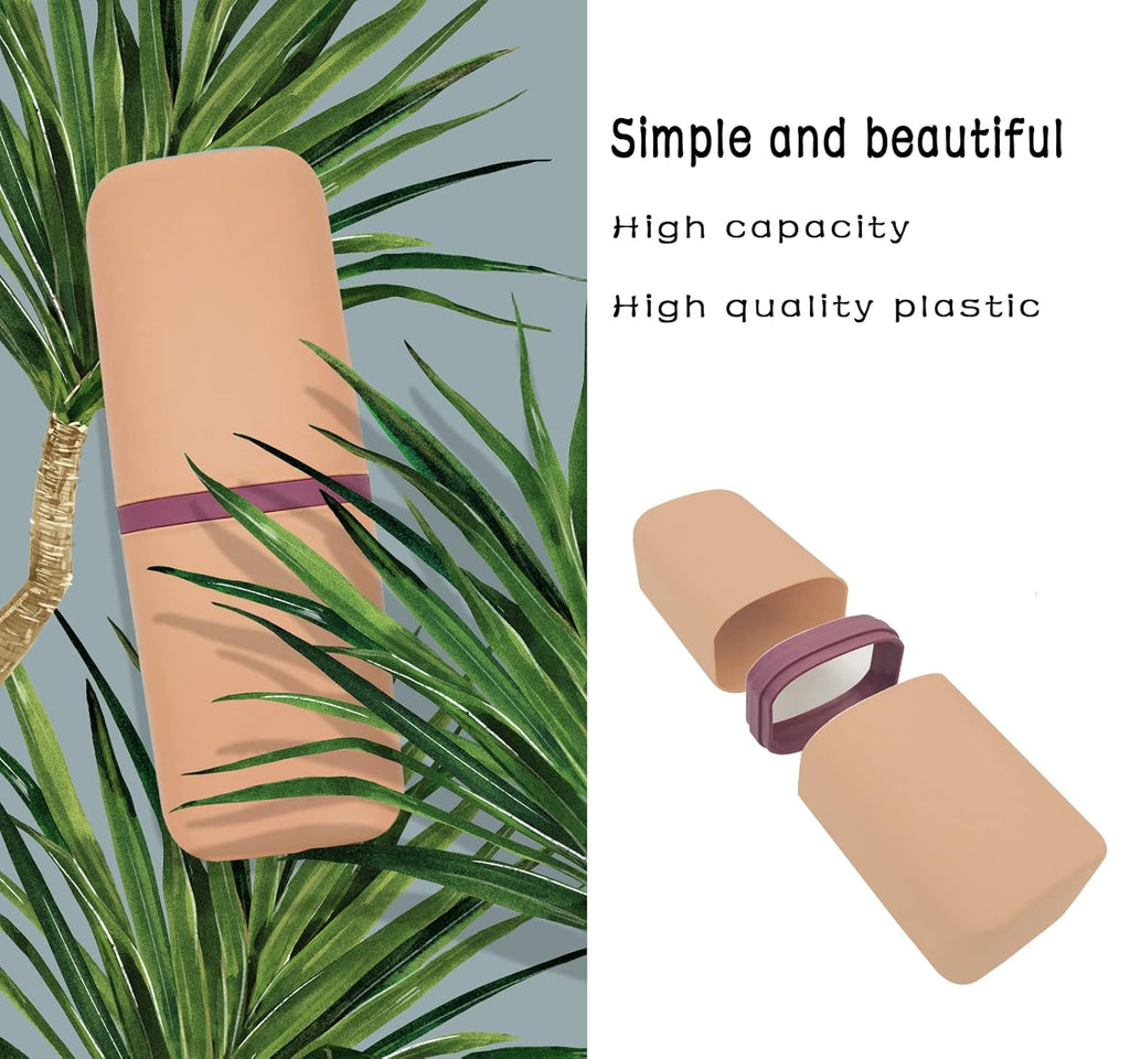SietDESEO Travel Toothbrush Holder, Toothbrush Travel Case Portable Toothbrush Travel Container Travel Toothbrush & Toothpaste Holder for Camping School Business Trip Bathroom