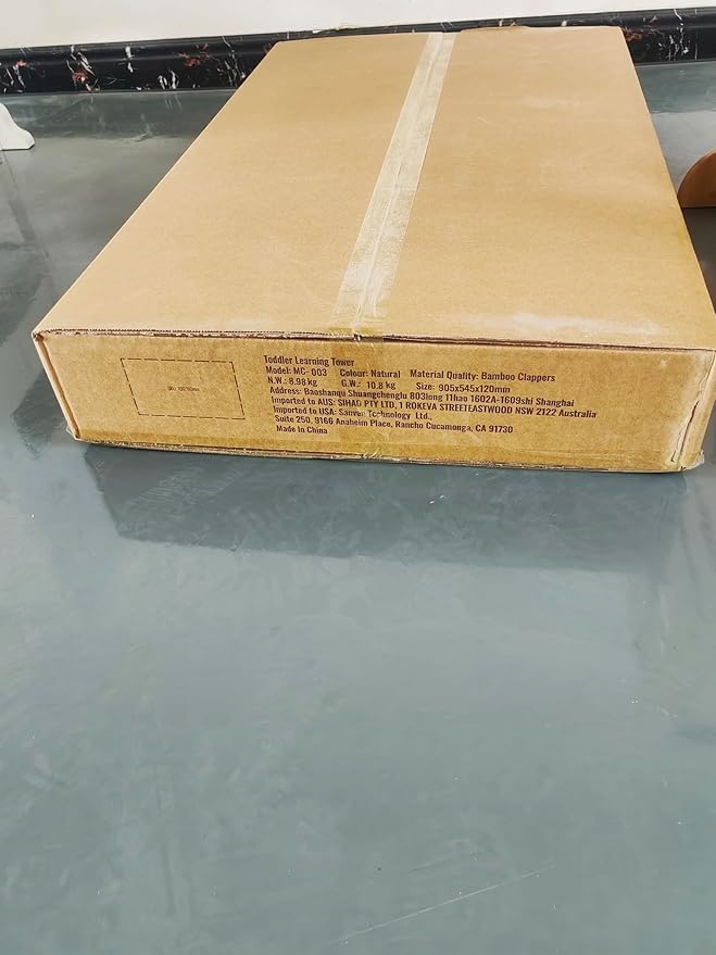 VEVOR Tower Step Stool, 3-Level Height Adjustable Toddler Step Stools for Kids, Bamboo Kitchen Stool, Kids Standing Tower Learning Stool with Safety Rail for Kitchen Counter Bathroom, 350LBS