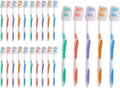 Urban Essentials Bulk Toothbrush Package with Covers | Premium Quality Individually Wrapped Colorful Tooth Brushes | Medium Soft Toothbrush Hygienic Cap for Donations, Travel, Hotels (25 Pack)