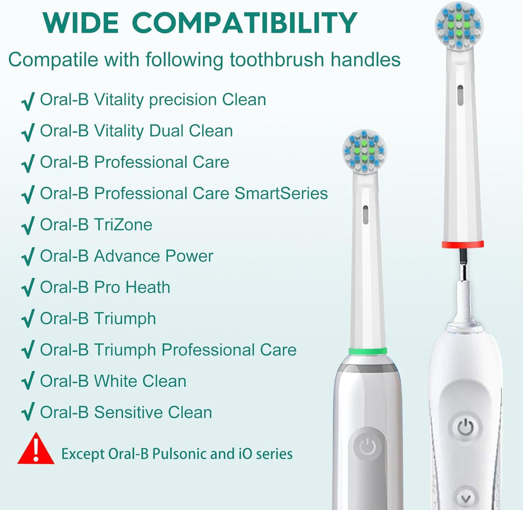 12PCS Gum Care Replacement Toothbrush Heads Compatible with Oral B Braun,Electric Toothbrush Brush Heads Compatible with Oral B Replacement Heads Refill Pro 1000/9600/500/3000 /1500