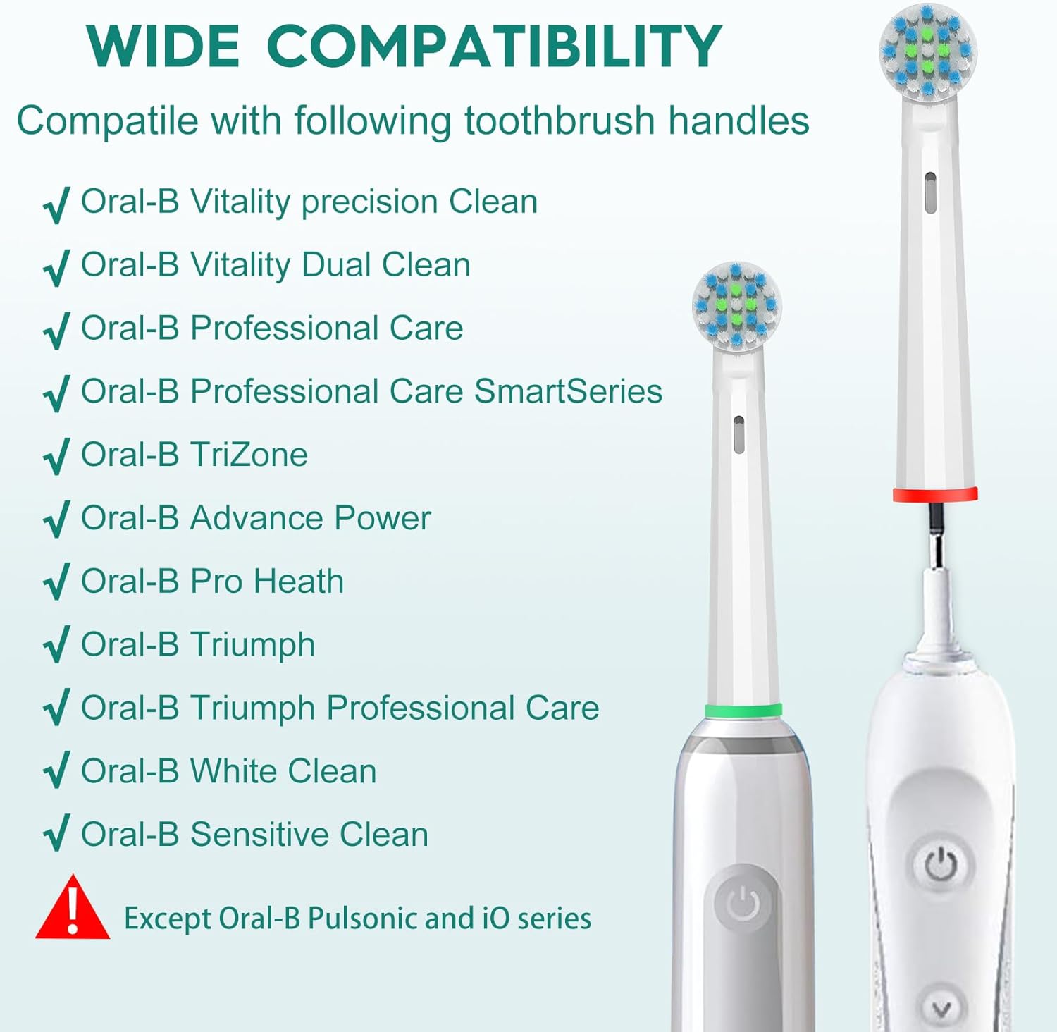 12PCS Gum Care Replacement Toothbrush Heads Compatible with Oral B Braun,Electric Toothbrush Brush Heads Compatible with Oral B Replacement Heads Refill Pro 1000/9600/500/3000 /1500