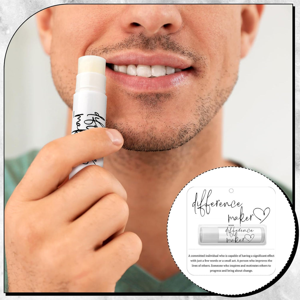 30 Pack Christmas Employee Appreciation Gift Lip Balms Bulk Staff Teacher Team Volunteer Thank You Gift Thanksgiving Christmas Appreciation Party Favor for Women Men(Classic,White)