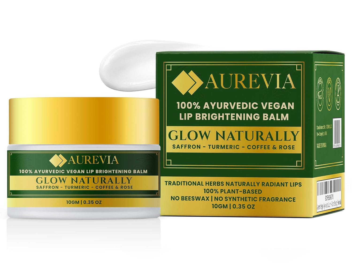 Vegan Lip Brightening Balm – Ayurvedic Lip Care for Dark & Smoker Lips | Deeply Hydrating, Moisturizing & Nourishing with Rich Antioxidants – Clean Beauty Plant-Based Formula