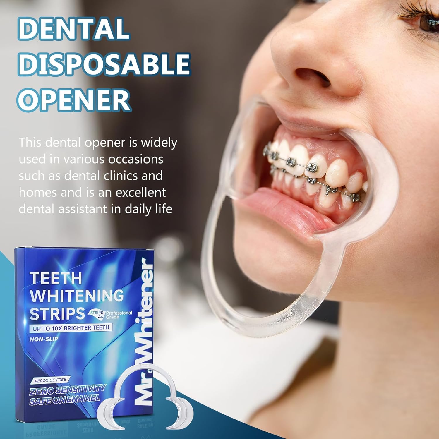 Teeth Whitening Strips, Professional Tooth Whitening Kits: 44 Strips 22 Packs Teeth Whitening Strips, Dentist-Approved, Peroxide-Free, Enamel Safe, Sensitivity Free Formula