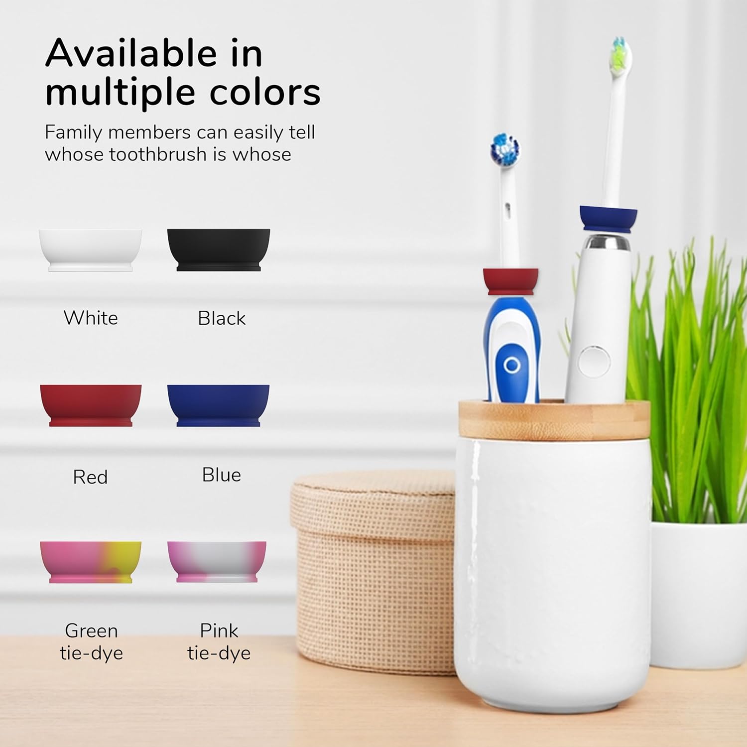 The Drip Dodger Electric Toothbrush Drip Guard (Pack of 2) – Adjustable Silicone Ring to Keep Charging Base Clean – Fits Oral-B, Sonicare & More – Dishwasher-Safe - Stops Paste & Water Mess