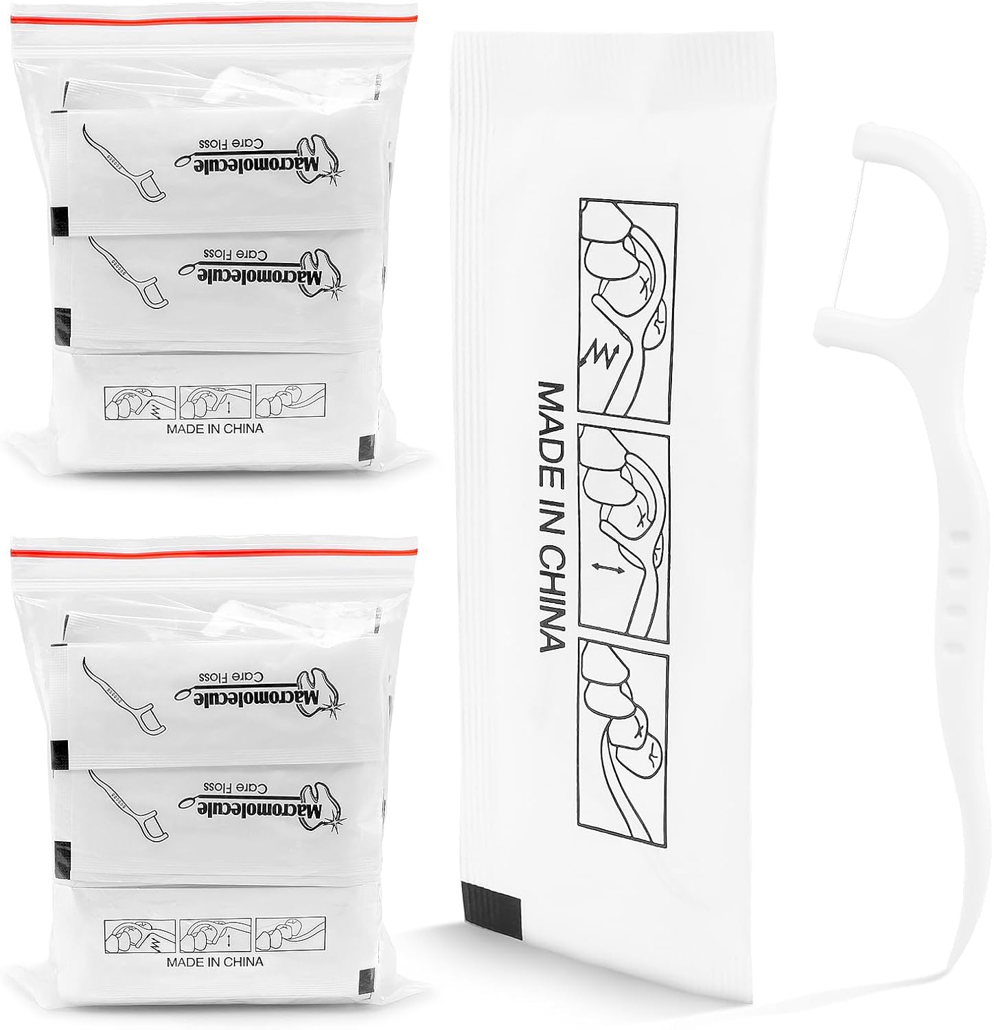 HOFASON 1000 Count Individually Wrapped Floss Picks Dental Floss Sticks Bulk, Travel Flossers Oral Care Teeth Clean for Hotel Restaurant Office, Wedding Basket Supplies and Guest Bathroom Essentials