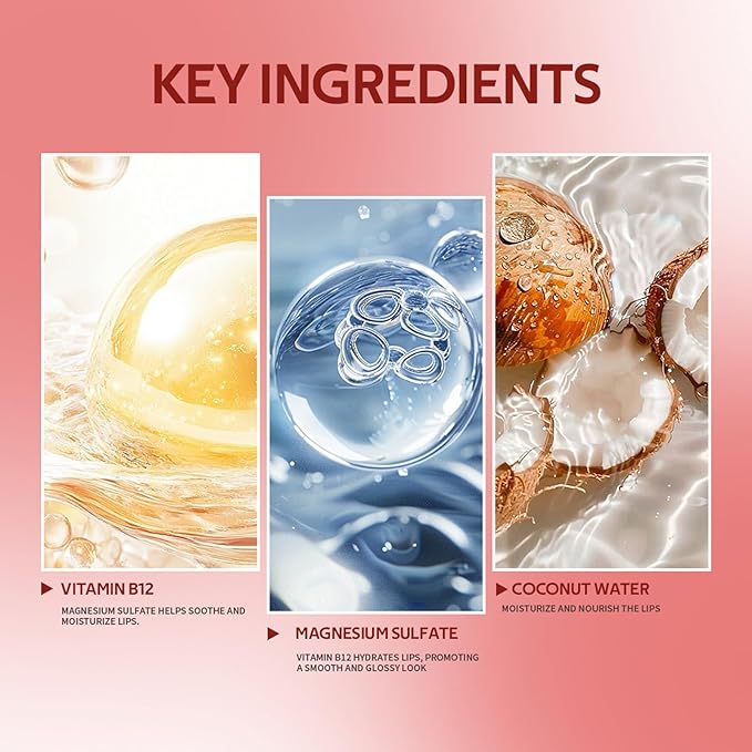 LIP VB Hydrating Gloss Stain – Lip Tint Gloss with 12HR Hydration Long-Lasting Moisture & Shine, Smooth Lip Stain with Glossy Finish, Non-Sticky, Rich Color for All Skin Tones (#5 FIERY BLAZE TINT, 1)