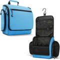 VENTURE 4TH Hanging Travel Toiletry Bag for Women & Men - Travel Organizer with Expandable Compartments & Removable Clear Pouch for Toiletries (Light Blue)
