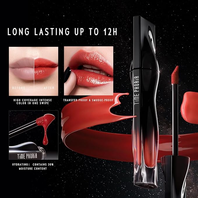 STELLAR DUST LIP STAIN-Waterproof and Transferproof Lip Tint For Women, Glossy Finish Lip Gloss, Lightweight High Coverage, Long Lasting, Stocking Stuffers For Teen Girls (15 AUREON)