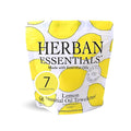 Herban Essentials - Lemon Wipes & Towelettes - Essential Oil Wipes for Make Up, Hands, Face & Body - Travel Size Essentials & Toiletries - Natural, Individually Wrapped, Disposable & Moist (7 count)