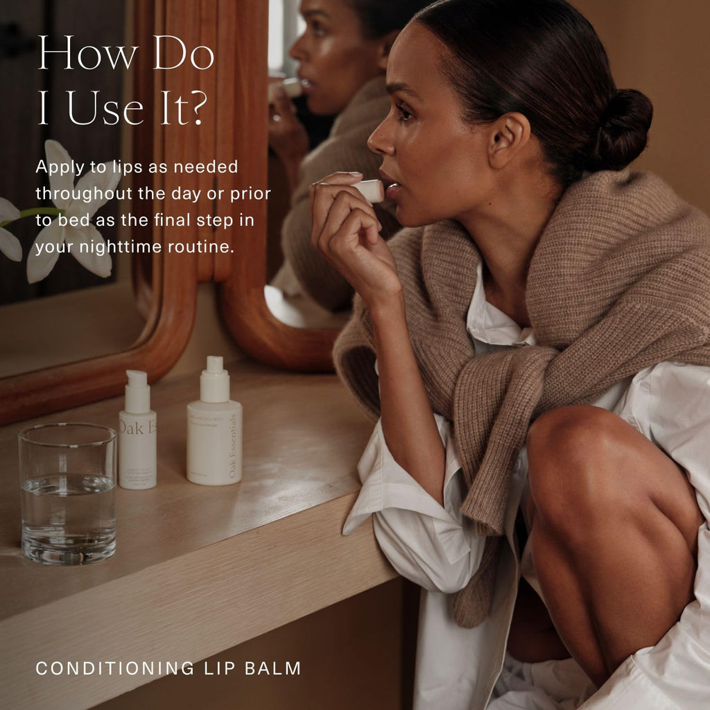 Oak Essentials Conditioning Lip Balm | Nourishing Antioxidant Lip Care with Shea Butter & Botanical Oils | Clean Moisturizing Balm for Dry, Chapped Lips, 3.6g