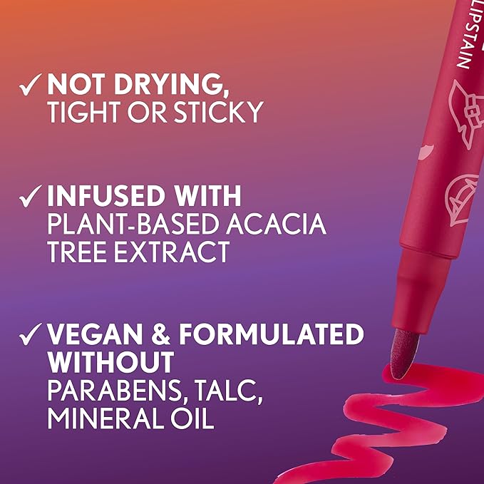 CoverGirl Outlast, Fangtastic, Lipstain Halloween Limited Edition, Transfer-Proof, Non-Drying, Lightweight, Buildable, 0.05oz