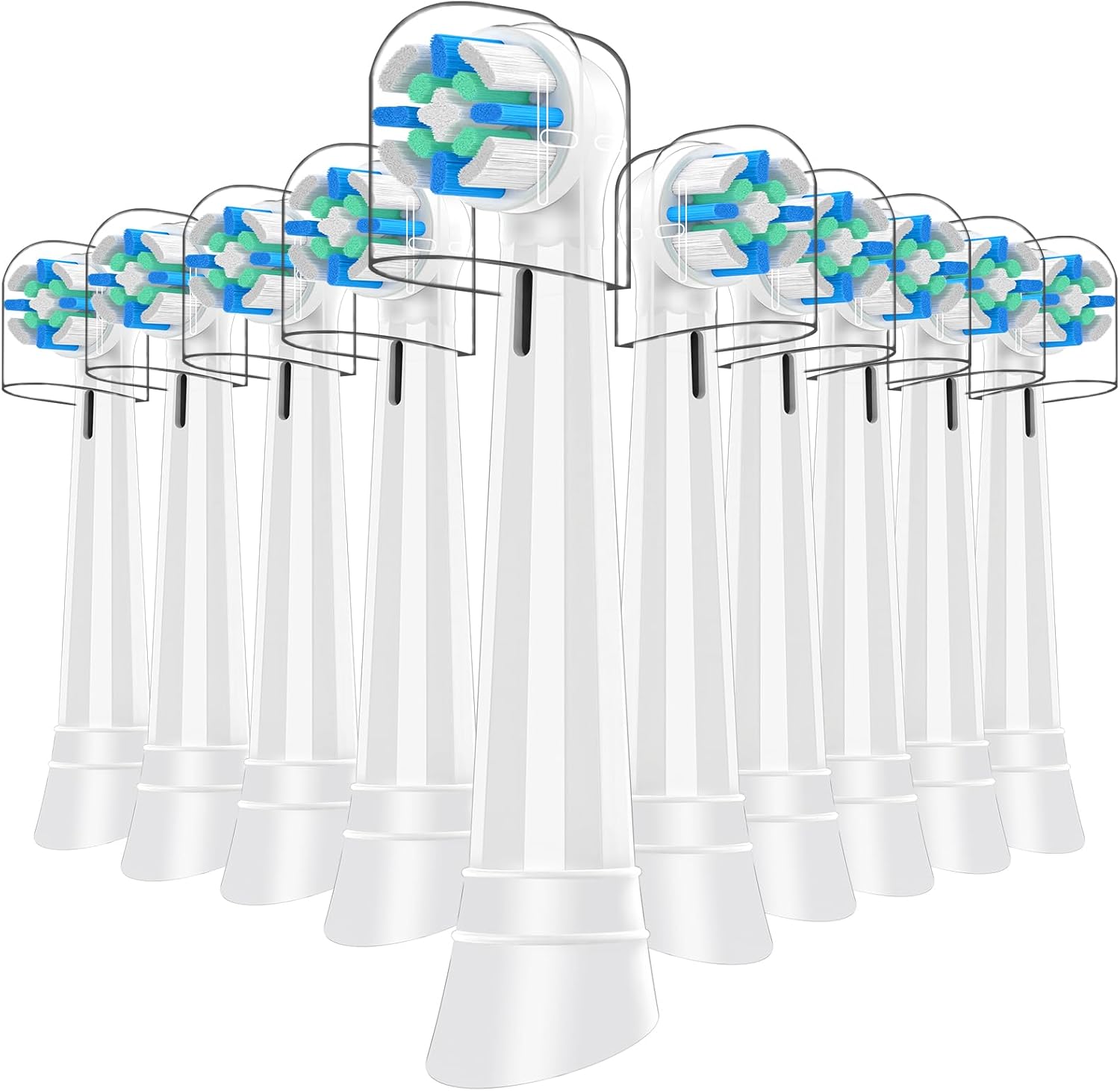 iO Replacement Heads Compatible with Oral B iO 3 4 5 6 7 8 9 10 Series Electric Toothbrush,IO Toothbrush Heads Compatible with Oral B iO,Medium-Hard bristles Care for Your Teeth,10pcs,White