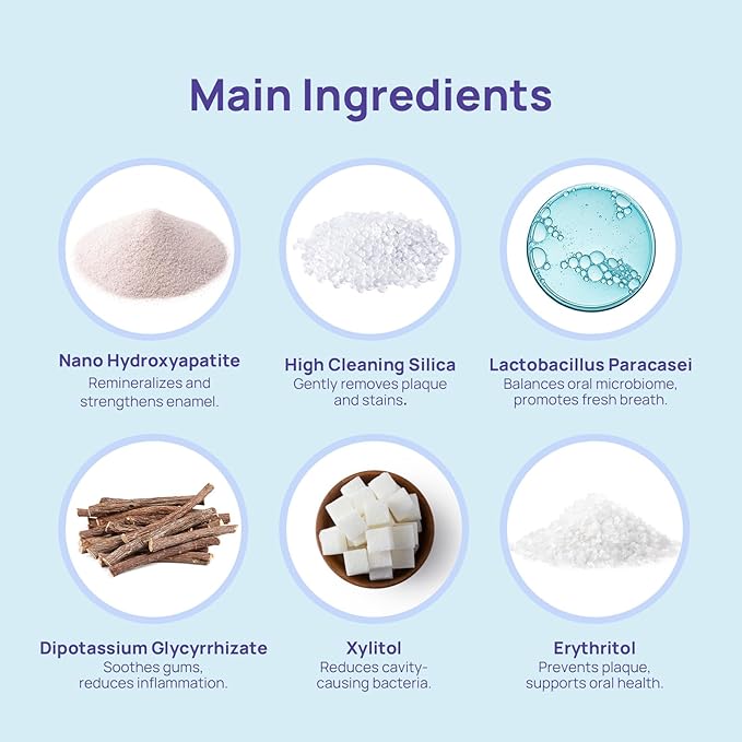 Whitebite Pro Color Correcting Toothpaste Tablets with Nano Hydroxyapatite | Fresh Breath & Natural Whitening | Travel-Friendly Toothpaste & Mouthwash | Fluoride and Plastic-Free (Peppermint, 2PK)