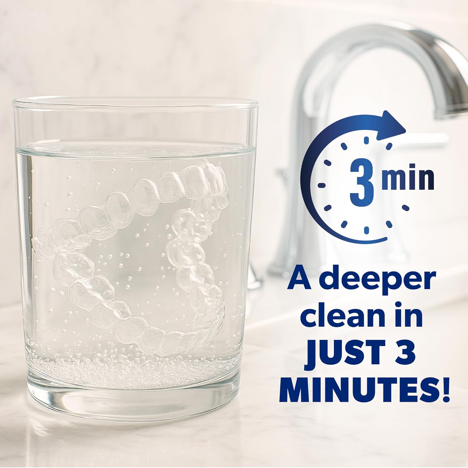 EverSmile AllClean Minerals – Deep Cleaner for Retainers, Clear Aligners, Invisalign, Dentures, Night & Mouth Guards – Removes Stains, Odors & Plaque in 3-Minutes – Up to 120 Uses (300g), 1 Pack