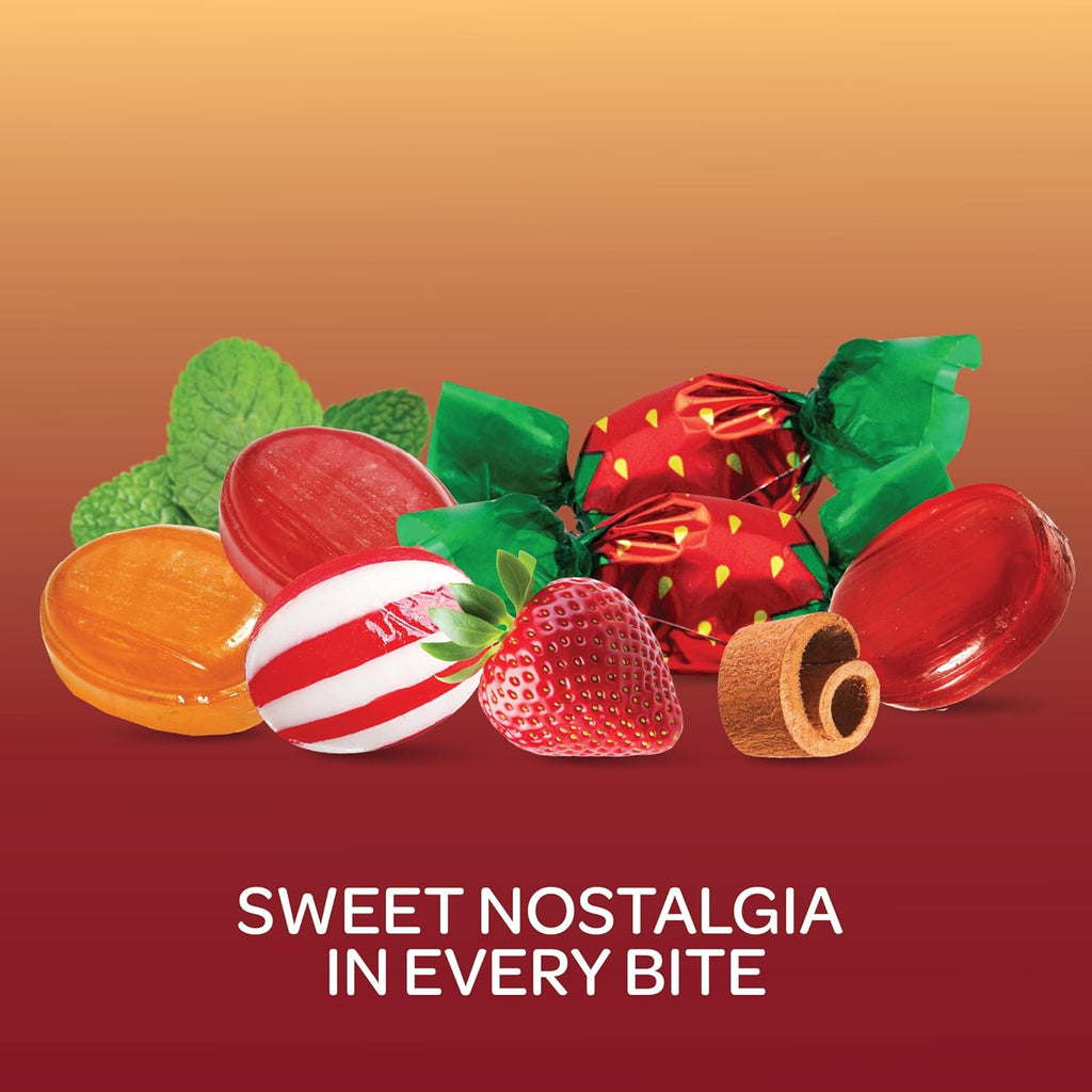 Old Fashioned Mix Hard Candy Assortment - 2 Pound Bag - Individually Wrapped Old School Candy BU- Peppermint, Strawberry, Cinnamon, Butterscotch, and Fruit Flavors