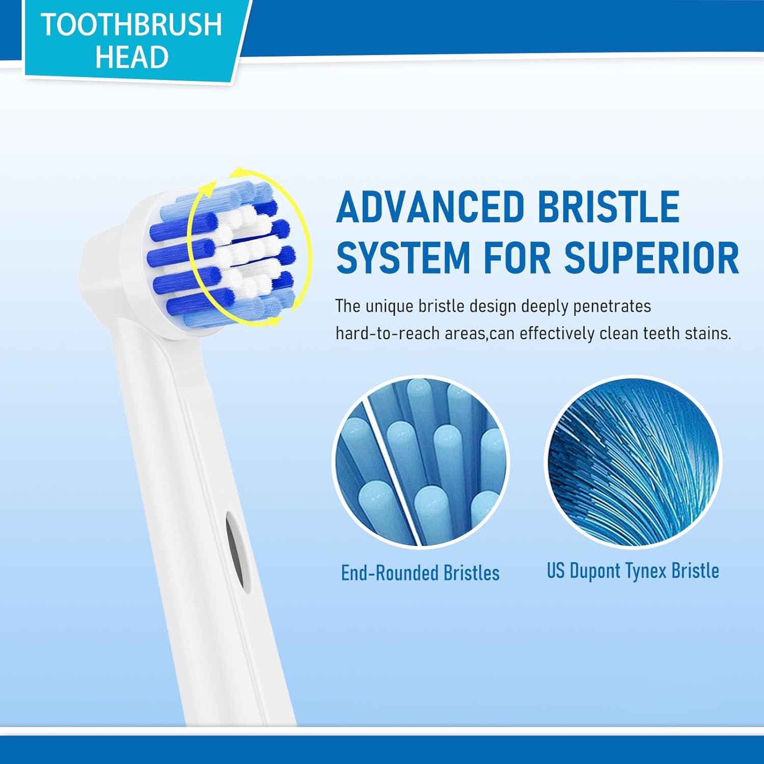 Replacement Toothbrush Heads Compatible with Oral B Braun,12 Pack Professional Electric Toothbrush Heads Brush Heads Refill for Oral-B 7000/Pro 1000/9600/ 500/3000/8000