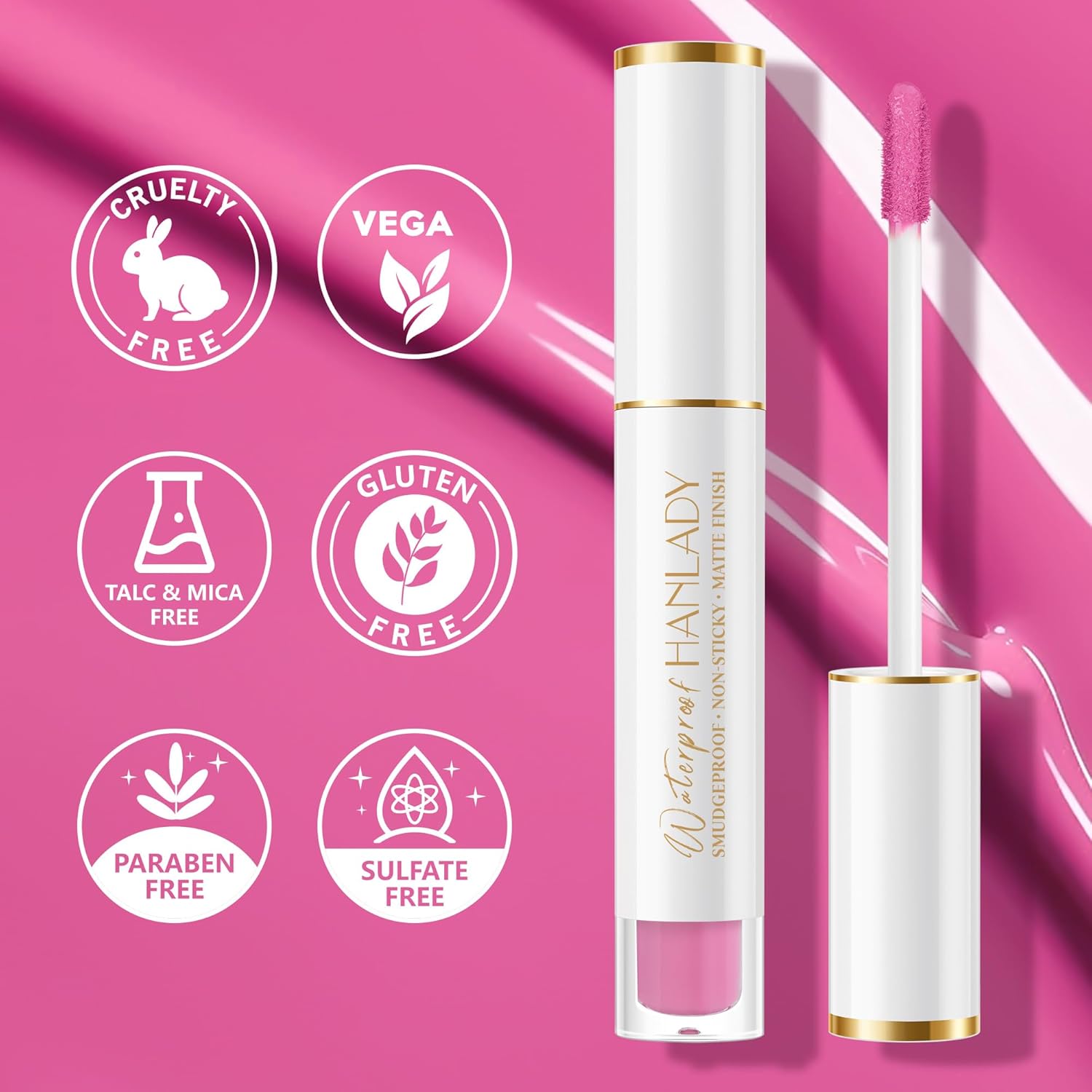 Pink Lipstick Long Lasting Lipsticks for Women Pigmented Smudgeproof Transferproof Vegan Cruelty Free Lip Makeup, A43 Life in Pink