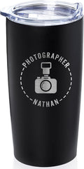 Lifetime Creations Engraved Personalized Photographer Tumbler with Lid 20 oz (Black) - Gift for Family, Wedding Photographer, Photojournalist, Photography Lover Coffee Travel Mug