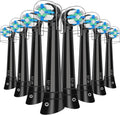 8 Pack Smart Cleaning Replacement Heads Compatible with Oral B iO 2 3 4 5 6 7 8 9 10 Series Electric Toothbrush, Brush Heads Compatible with Oral B iO Electric Handles (Black)