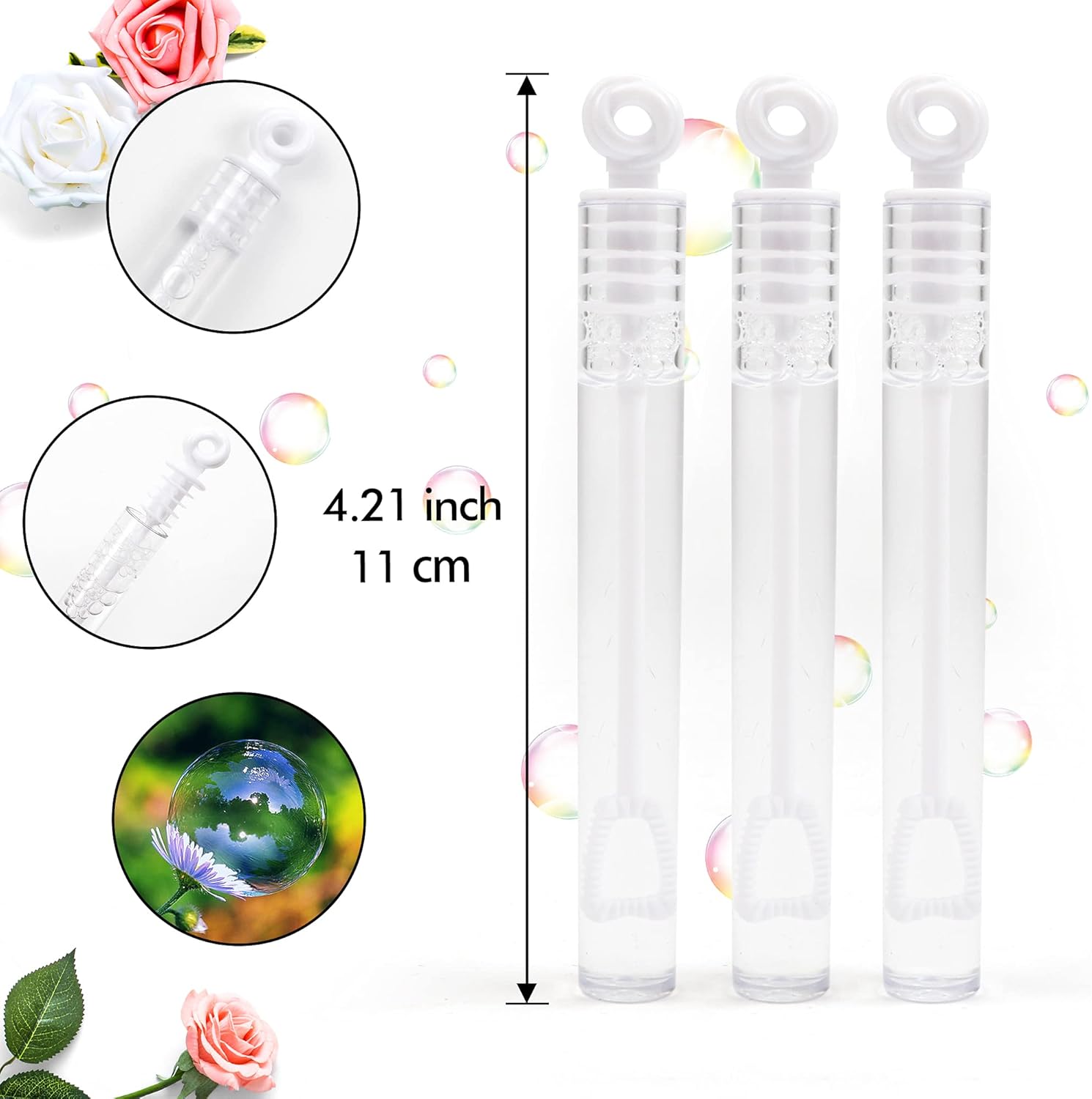 180 Pack Bubble Wands Bulk, Party Favors for Weddings, Anniversaries, Celebrations, Graduation, Birthday, Summer Toys for Kids Adults by Inscraft