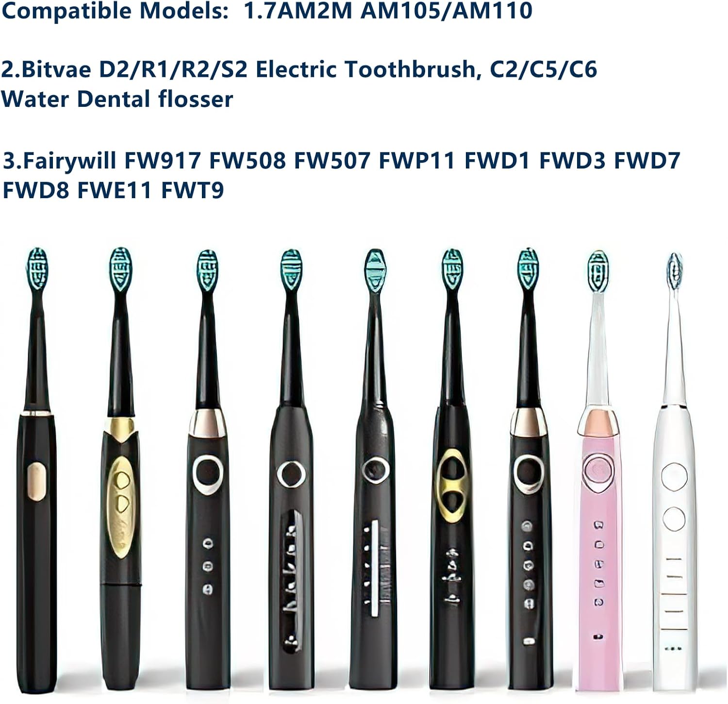 Wall Charger for 7AM2M AM105/AM110 /Fairywill/Bitvae/Dnsly/Vekkia/Gloridea/Sboly/Electric Toothbrush, (Not for 7AM2M AM100 AM101 AM103) (White)